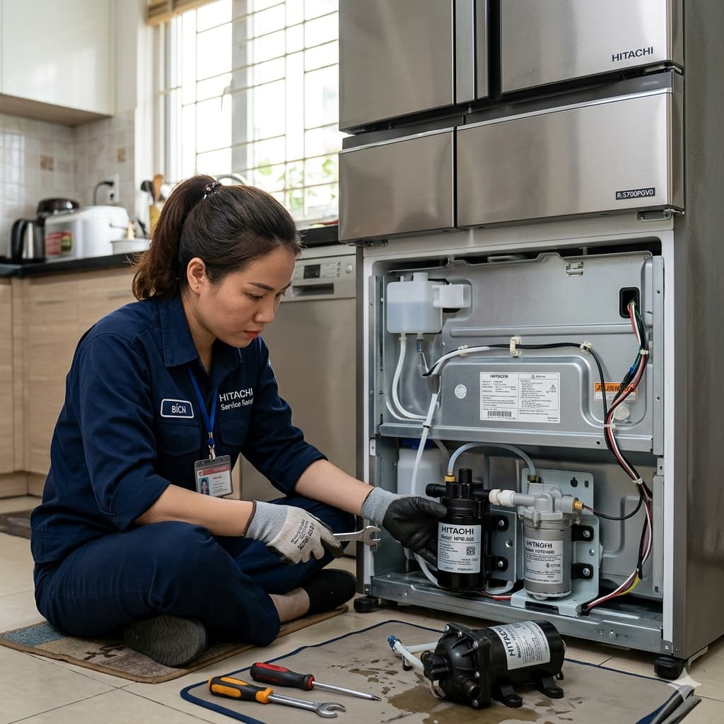  Thay ngàm cửa tủ lạnh Hitachi