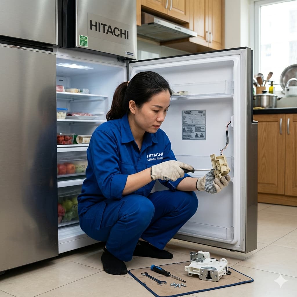  Thay quạt tủ lạnh Hitachi